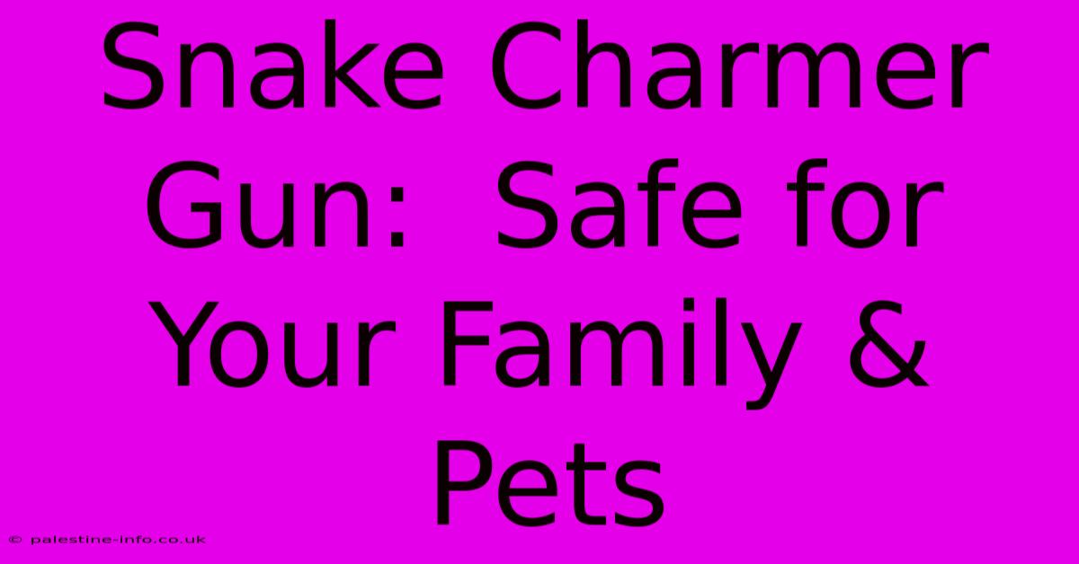 Snake Charmer Gun:  Safe For Your Family & Pets