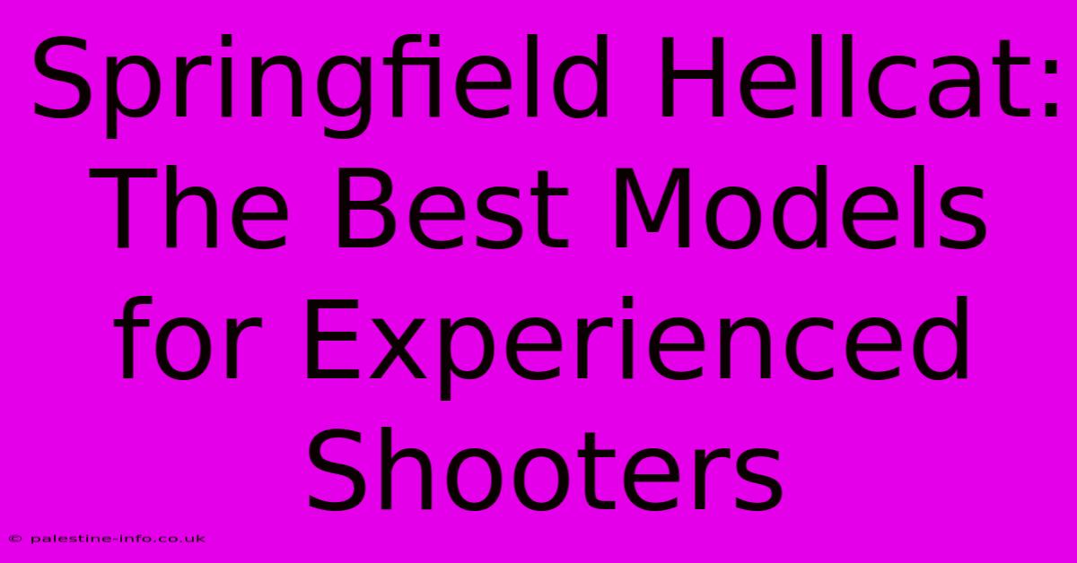 Springfield Hellcat: The Best Models For Experienced Shooters