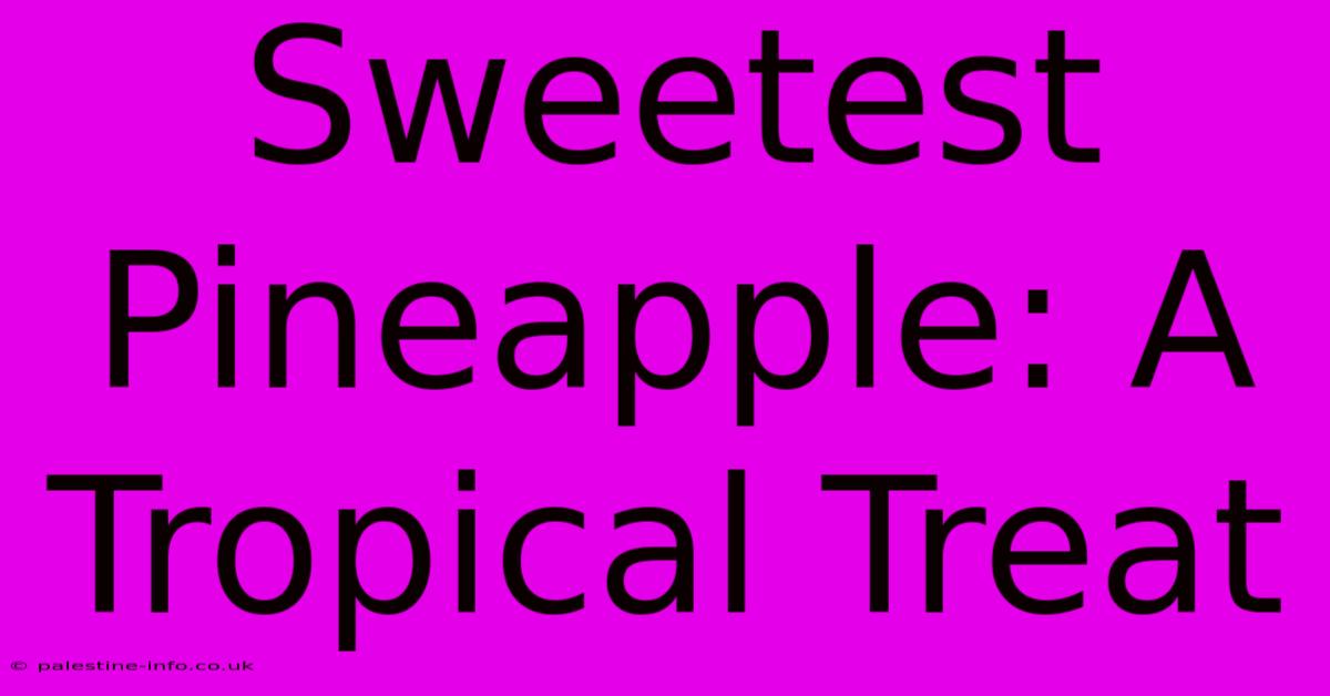 Sweetest Pineapple: A Tropical Treat