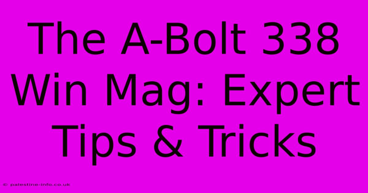 The A-Bolt 338 Win Mag: Expert Tips & Tricks