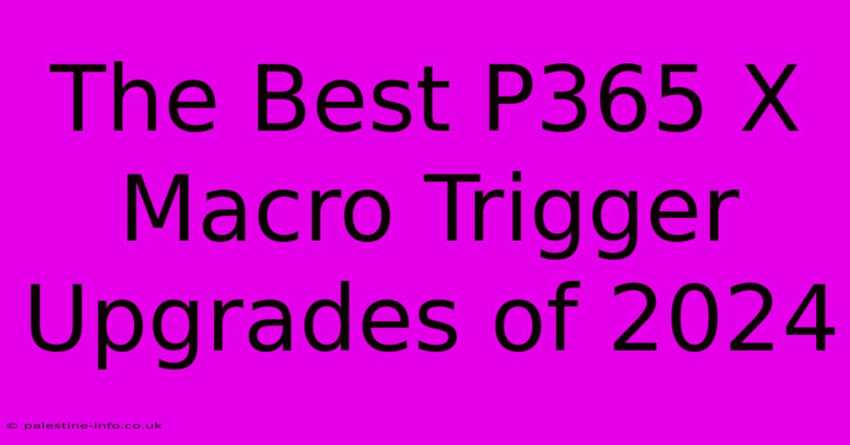 The Best P365 X Macro Trigger Upgrades Of 2024