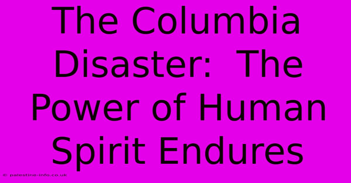 The Columbia Disaster:  The Power Of Human Spirit Endures