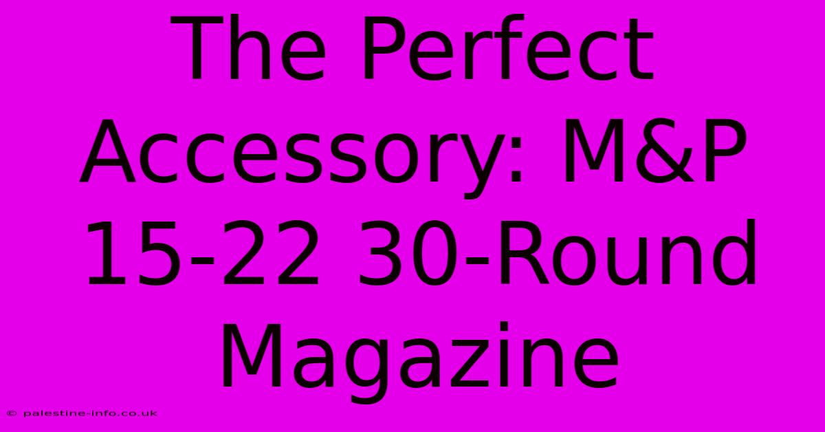 The Perfect Accessory: M&P 15-22 30-Round Magazine