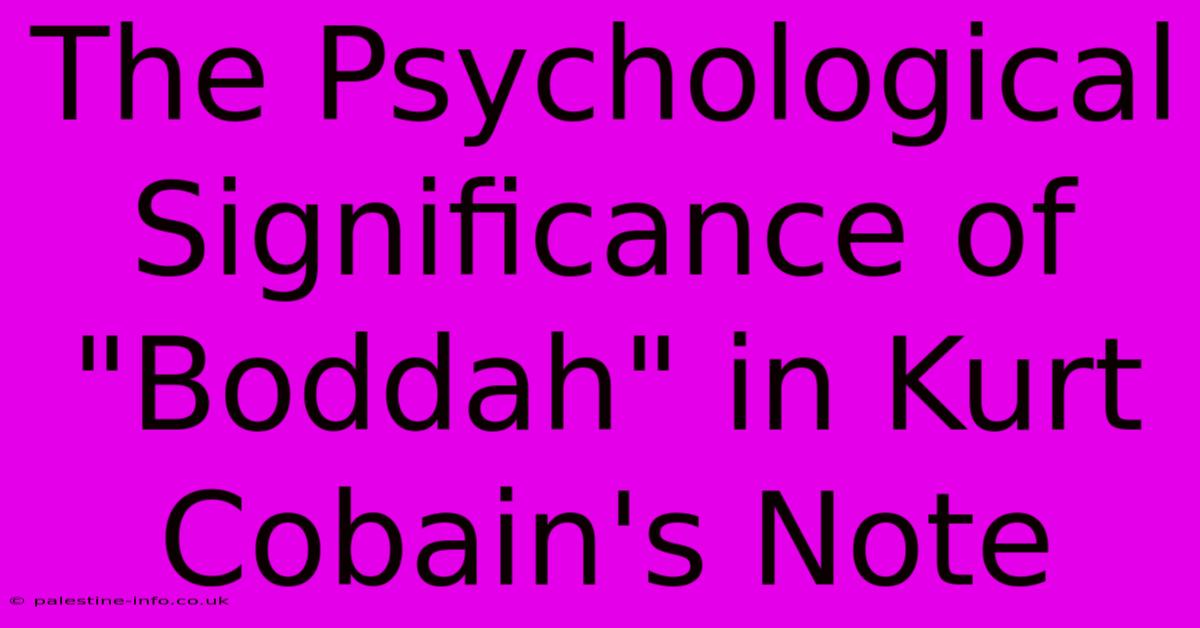 The Psychological Significance Of 