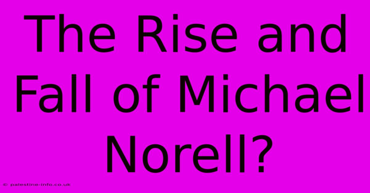 The Rise And Fall Of Michael Norell?