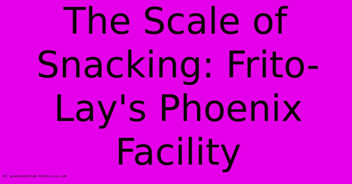 The Scale Of Snacking: Frito-Lay's Phoenix Facility