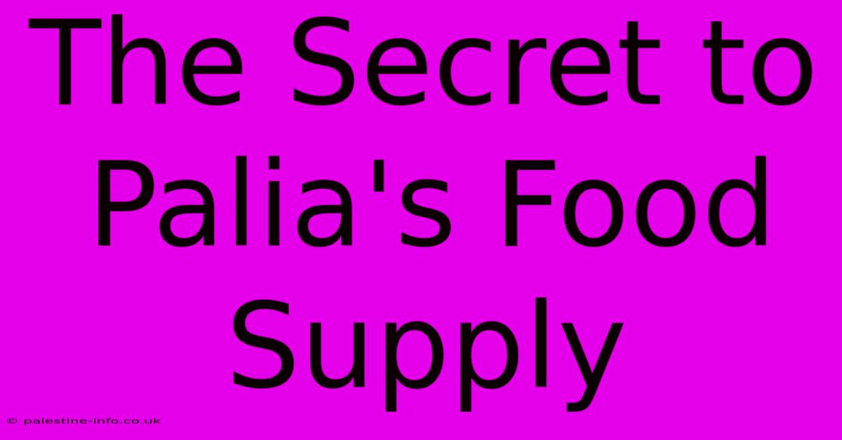 The Secret To Palia's Food Supply