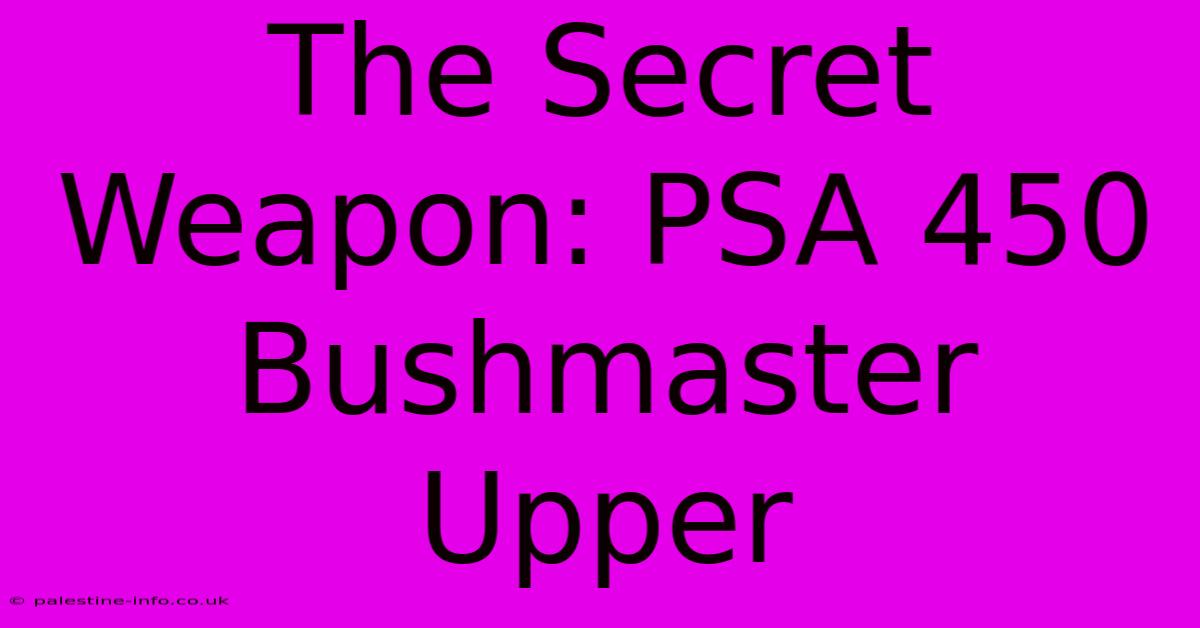 The Secret Weapon: PSA 450 Bushmaster Upper