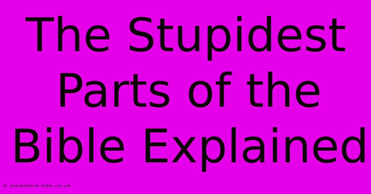 The Stupidest Parts Of The Bible Explained