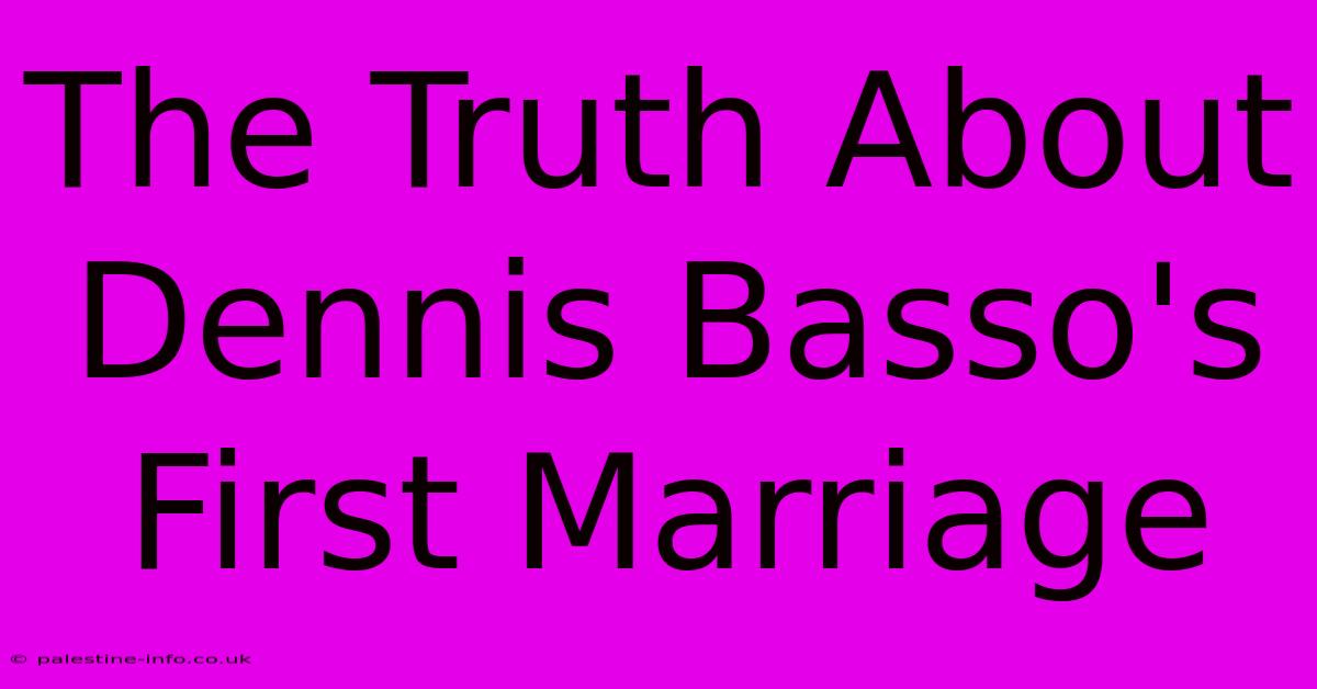 The Truth About Dennis Basso's First Marriage