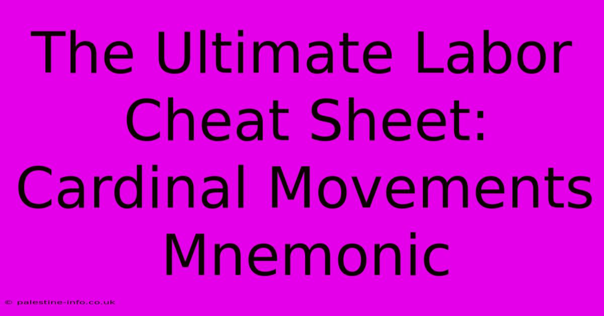 The Ultimate Labor Cheat Sheet: Cardinal Movements Mnemonic