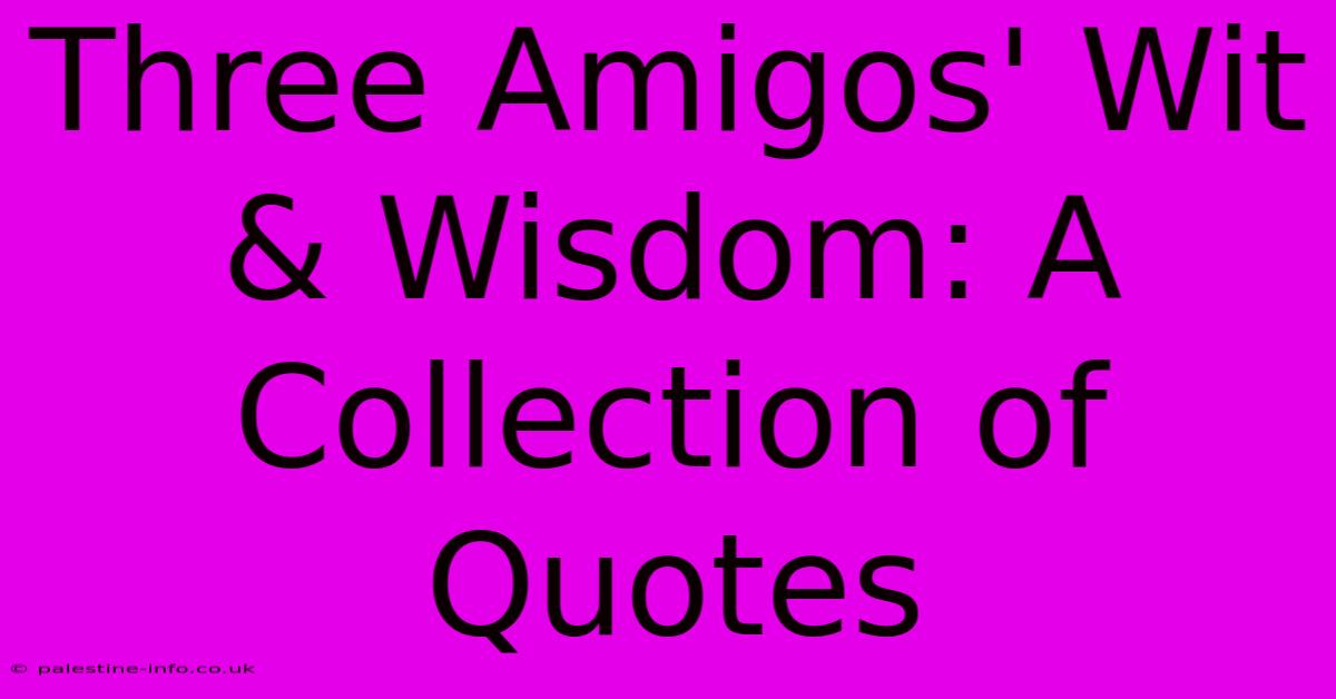 Three Amigos' Wit & Wisdom: A Collection Of Quotes