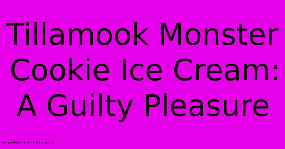 Tillamook Monster Cookie Ice Cream: A Guilty Pleasure