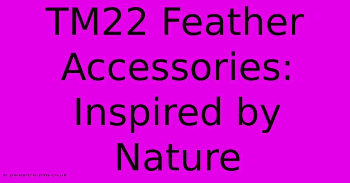 TM22 Feather Accessories: Inspired By Nature