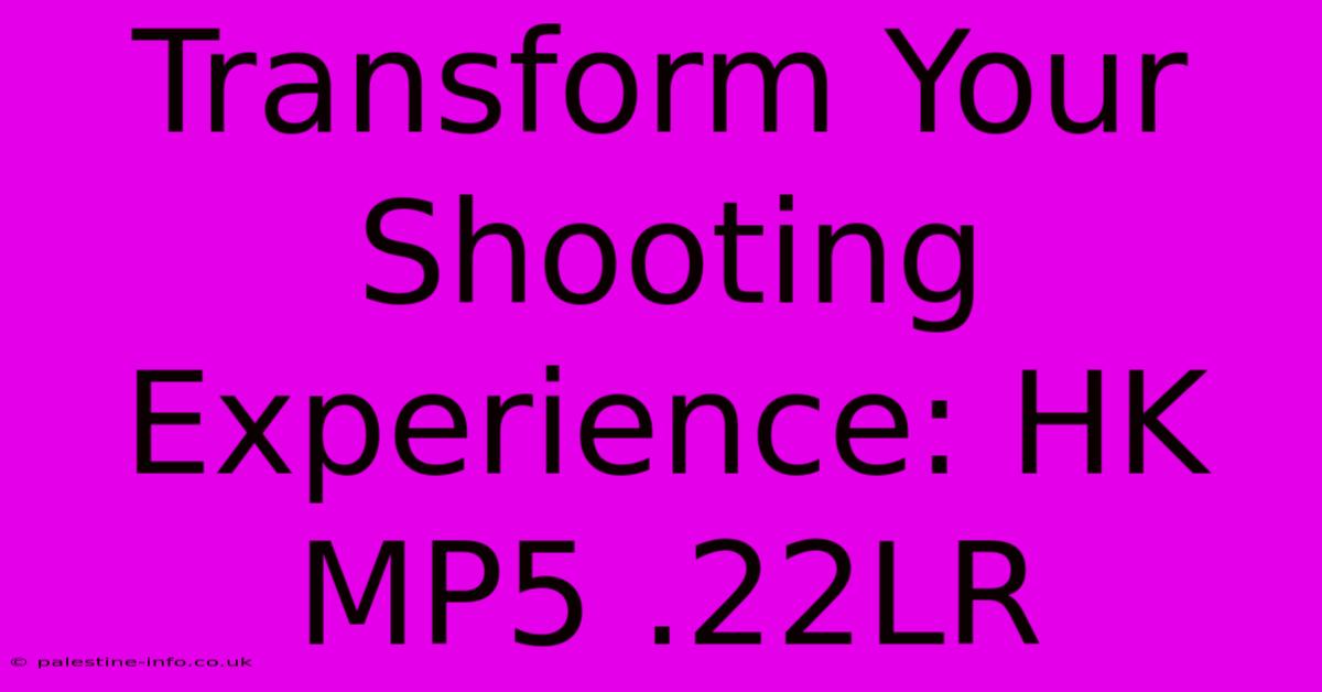 Transform Your Shooting Experience: HK MP5 .22LR