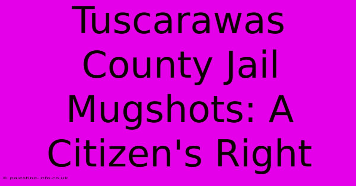 Tuscarawas County Jail Mugshots: A Citizen's Right