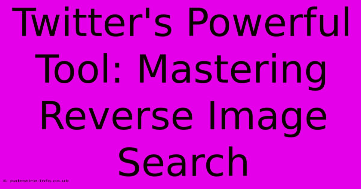 Twitter's Powerful Tool: Mastering Reverse Image Search