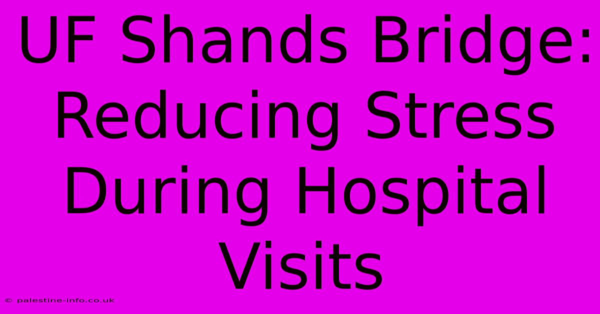 UF Shands Bridge: Reducing Stress During Hospital Visits