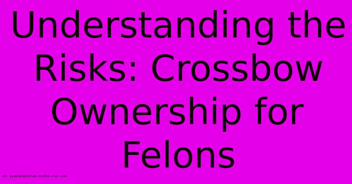 Understanding The Risks: Crossbow Ownership For Felons