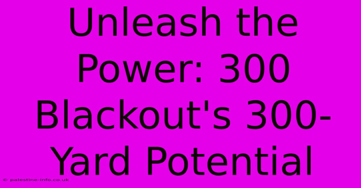 Unleash The Power: 300 Blackout's 300-Yard Potential