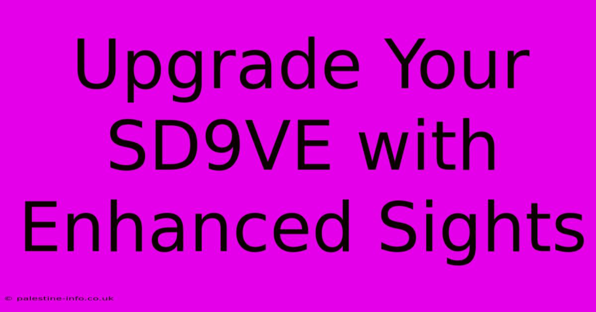 Upgrade Your SD9VE With Enhanced Sights