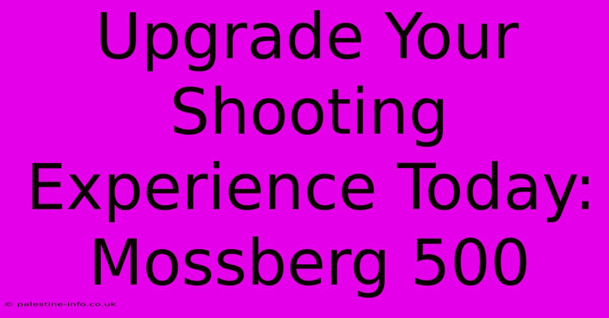 Upgrade Your Shooting Experience Today: Mossberg 500