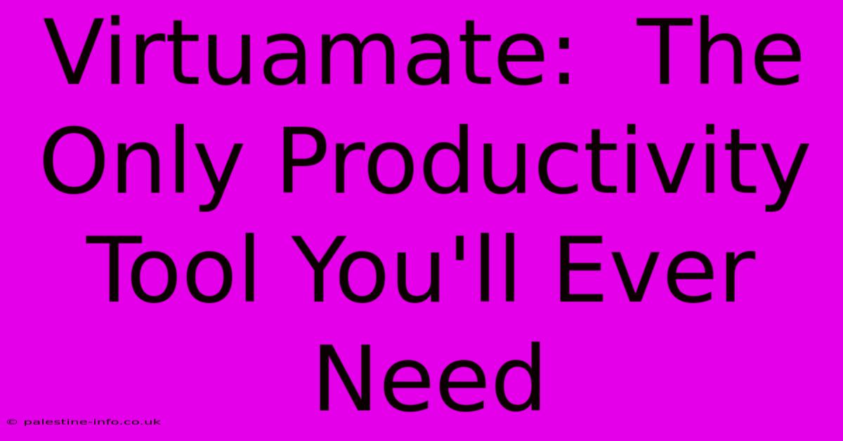 Virtuamate:  The Only Productivity Tool You'll Ever Need