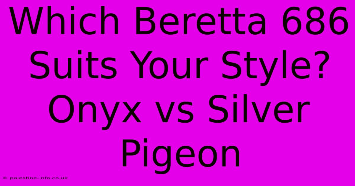 Which Beretta 686 Suits Your Style? Onyx Vs Silver Pigeon