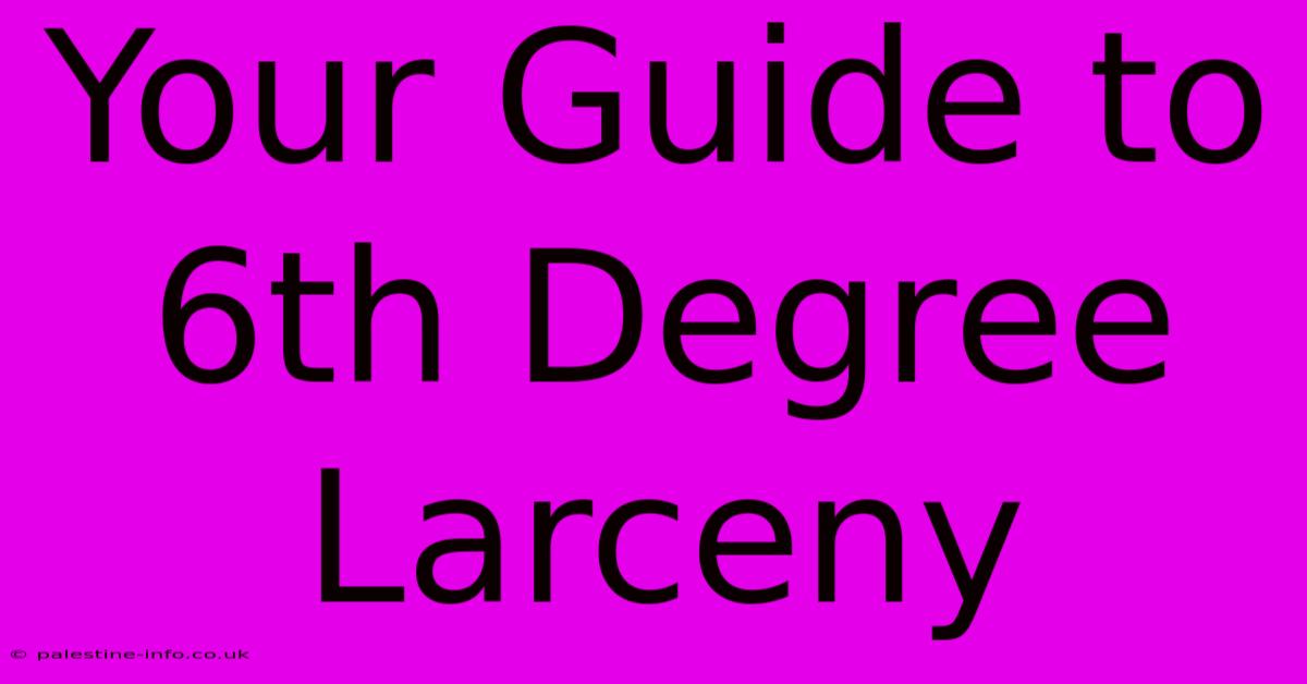 Your Guide To 6th Degree Larceny