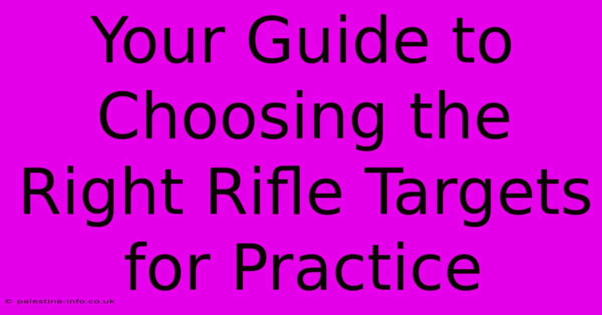 Your Guide To Choosing The Right Rifle Targets For Practice