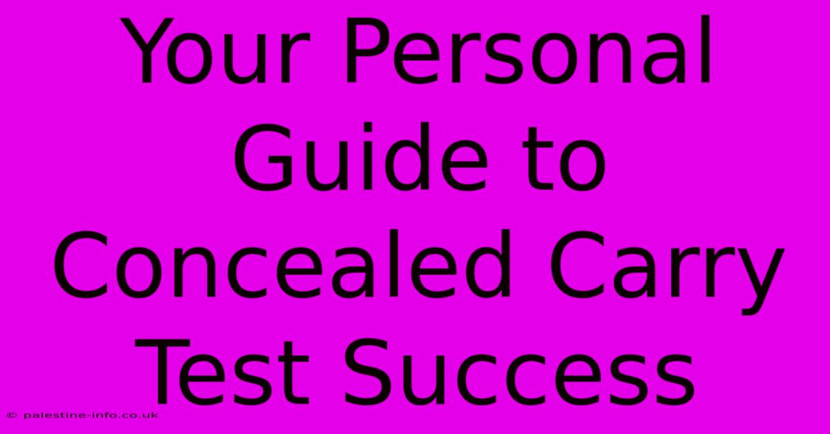 Your Personal Guide To Concealed Carry Test Success